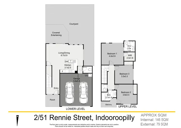 Floorplan of Homely townhouse listing, 2/51 Rennie Street, Indooroopilly QLD 4068