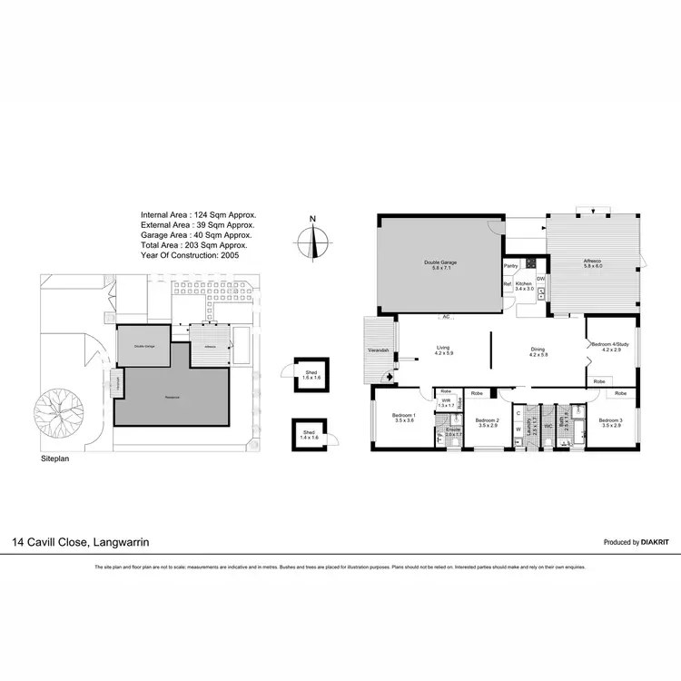 Floorplan of Homely house listing, 14 Cavill Close, Langwarrin VIC 3910