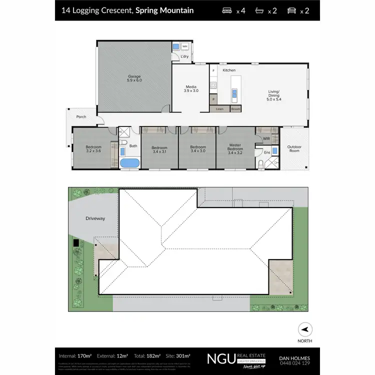 Floorplan of Homely house listing, 14 Logging Crescent, Spring Mountain QLD 4300