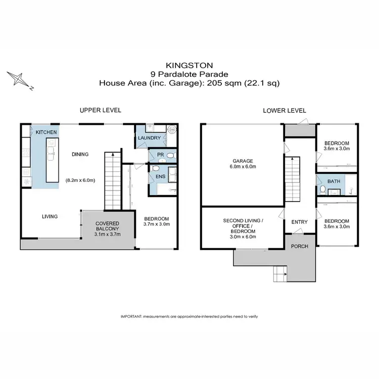 Floorplan of Homely townhouse listing, 9 Pardalote Parade, Kingston TAS 7050