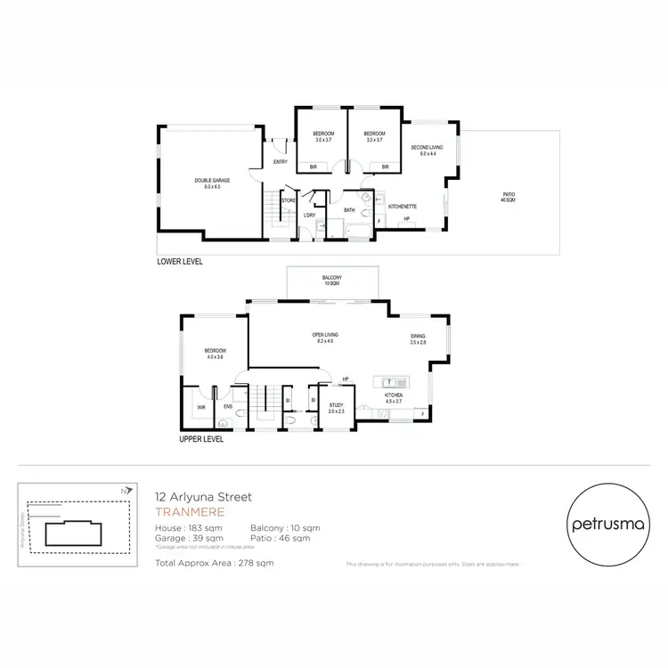 Floorplan of Homely house listing, 12 Arlunya Street, Tranmere TAS 7018