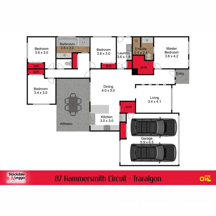 Floorplan of Homely house listing, 87 Hammersmith Circuit, Traralgon VIC 3844