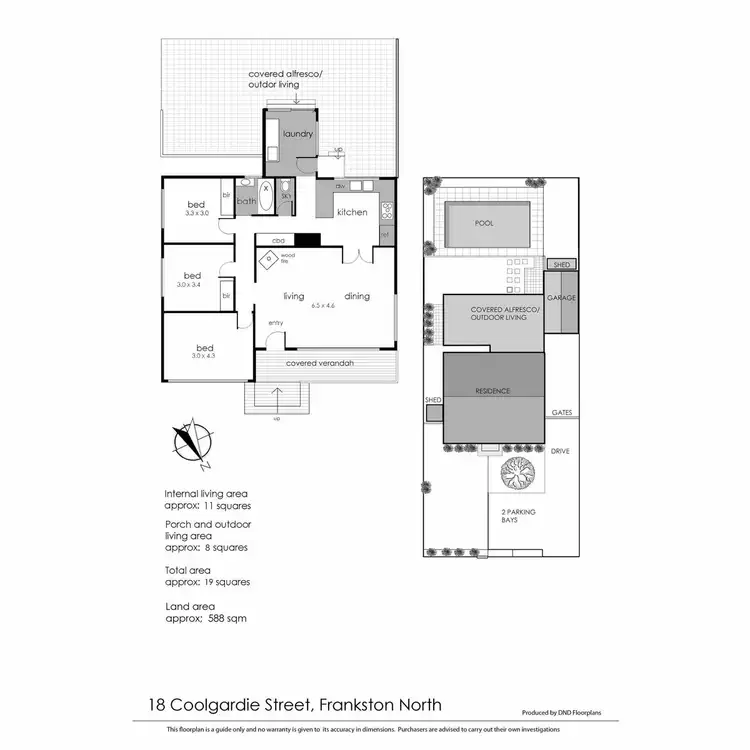 Floorplan of Homely house listing, 18 Coolgardie Street, Frankston North VIC 3200
