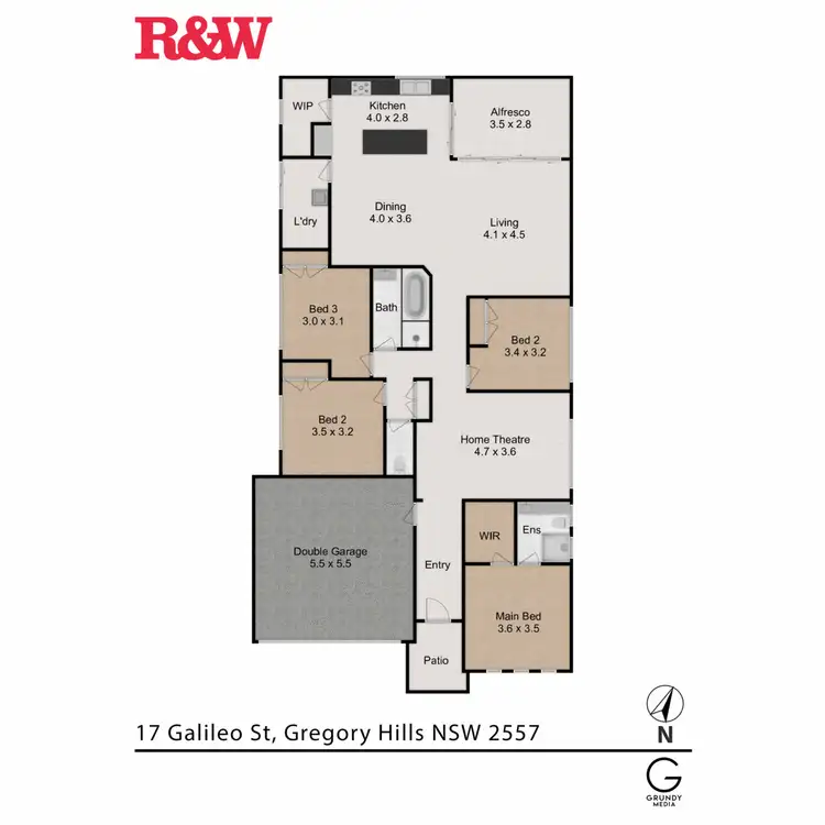 Floorplan of Homely house listing, 17 Galileo Street, Gregory Hills NSW 2557