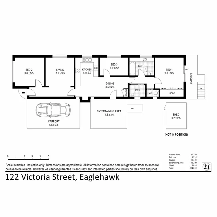 Floorplan of Homely house listing, 122 Victoria Street, Eaglehawk VIC 3556