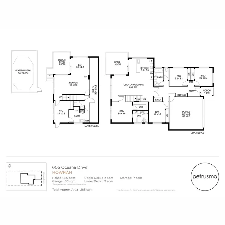 Floorplan of Homely house listing, 605 Oceana Drive, Howrah TAS 7018