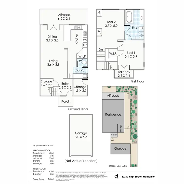Floorplan of Homely house listing, 3/210 High Street, Fremantle WA 6160
