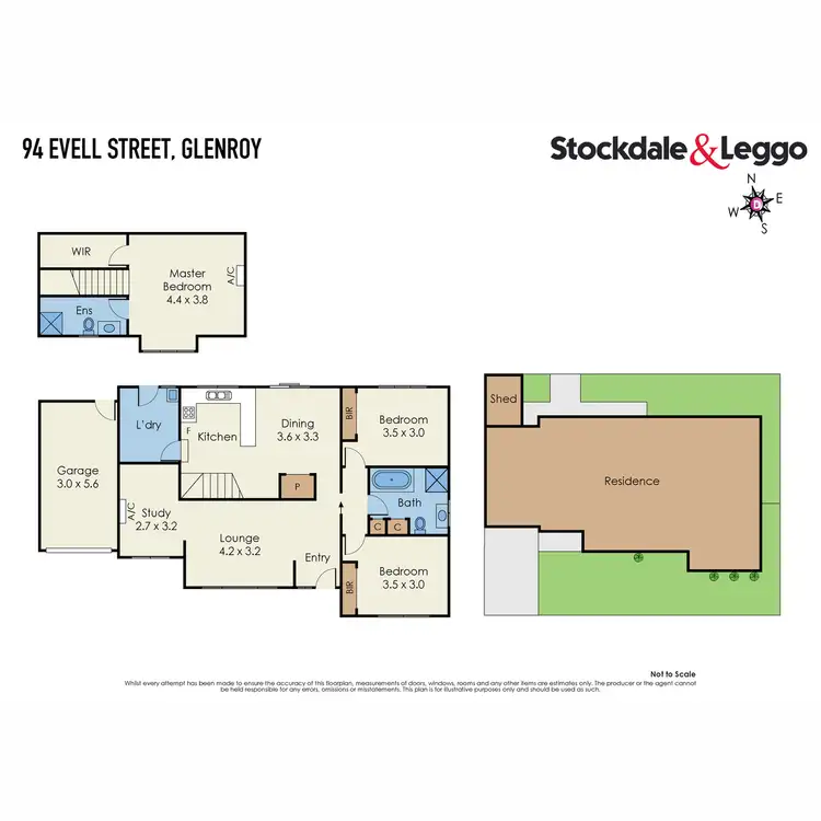 Floorplan of Homely townhouse listing, 94 Evell Street, Glenroy VIC 3046