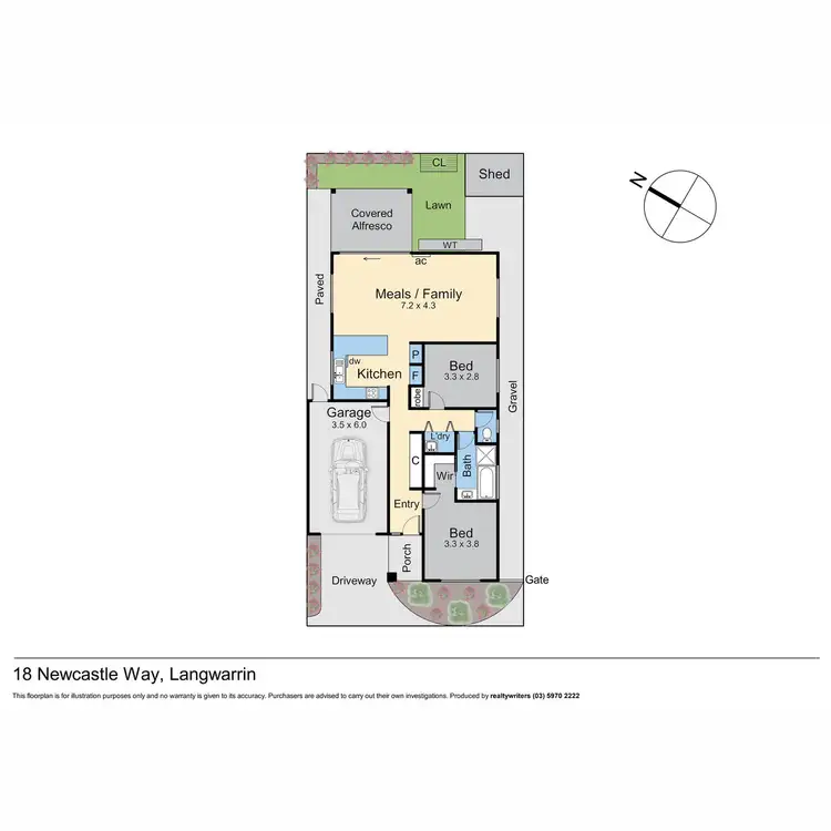 Floorplan of Homely unit listing, 18 Newcastle Way, Langwarrin VIC 3910