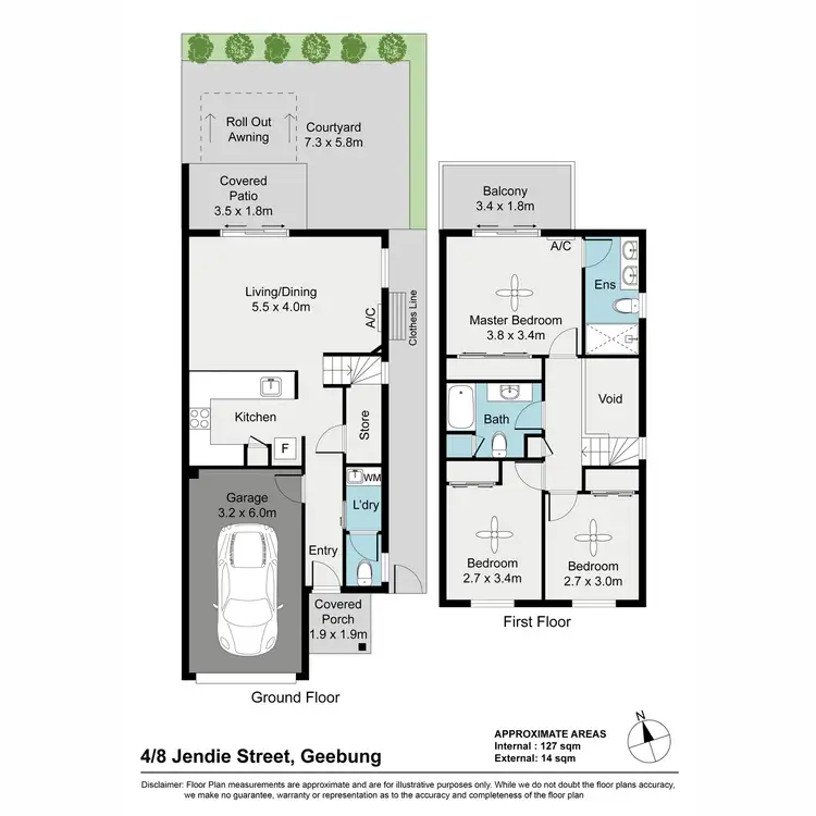 Floorplan of Homely townhouse listing, 4/8 Jendie Street, Geebung QLD 4034