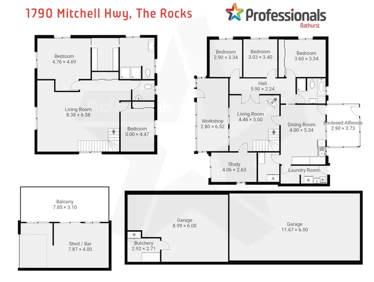 Floorplan of Homely rural property listing, 1790 Mitchell Highway, Bathurst NSW 2795