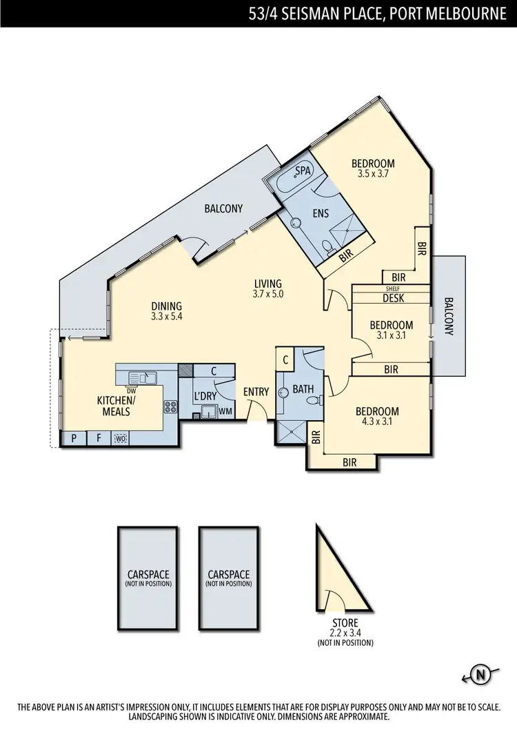 Floorplan of Homely apartment listing, 53/4 Seisman Place, Port Melbourne VIC 3207