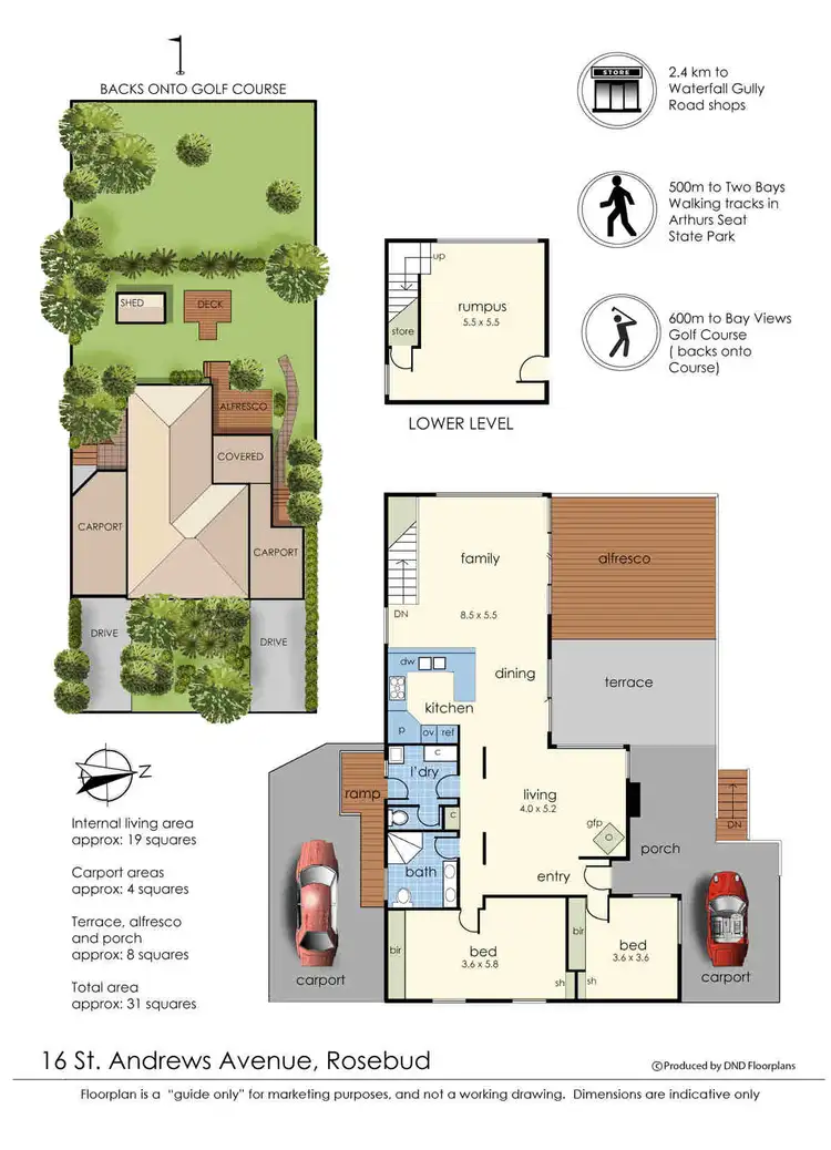 Floorplan of Homely house listing, 16 St Andrews Avenue, Rosebud VIC 3939