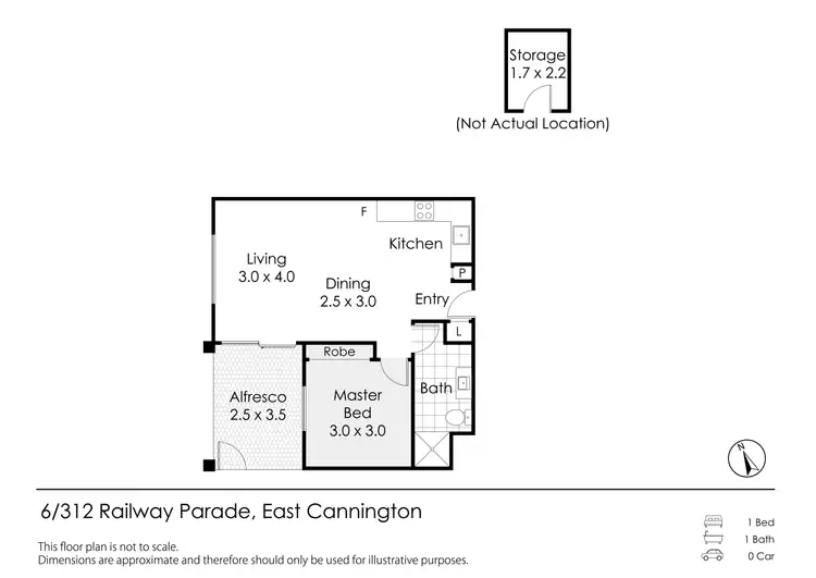 Floorplan of Homely block of units listing, 6/312 Railway Parade, East Cannington WA 6107