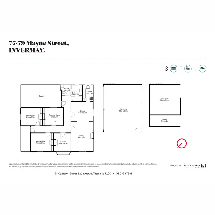 Floorplan of Homely house listing, 77 Mayne Street, Invermay TAS 7248