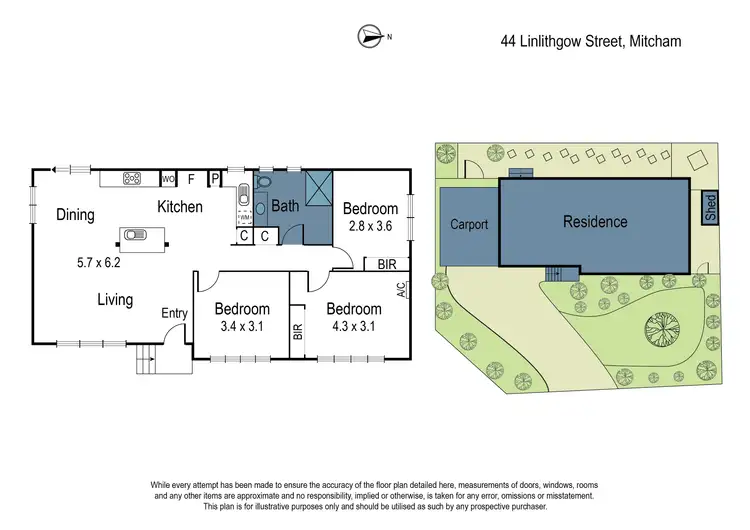 Floorplan of Homely house listing, 44 Linlithgow Street, Mitcham VIC 3132