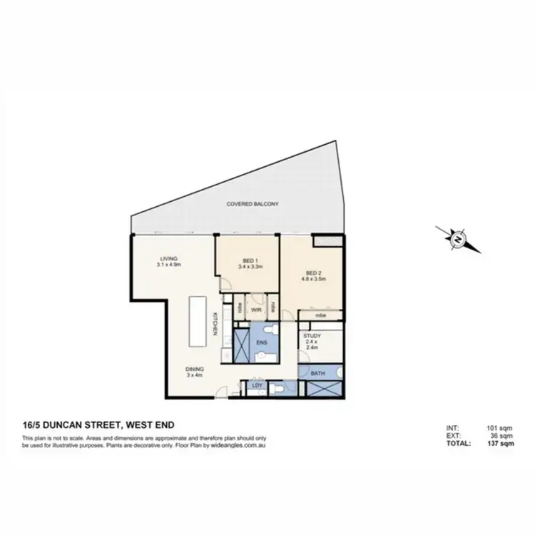Floorplan of Homely apartment listing, 16/5 Duncan Street, West End QLD 4101