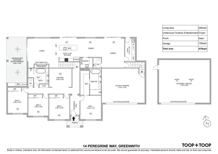 Floorplan of Homely house listing, 14 Peregrine Way, Greenwith SA 5125