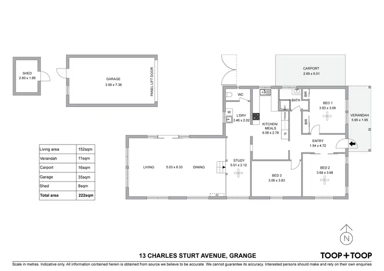 Floorplan of Homely house listing, 13 Charles Sturt Avenue, Grange SA 5022