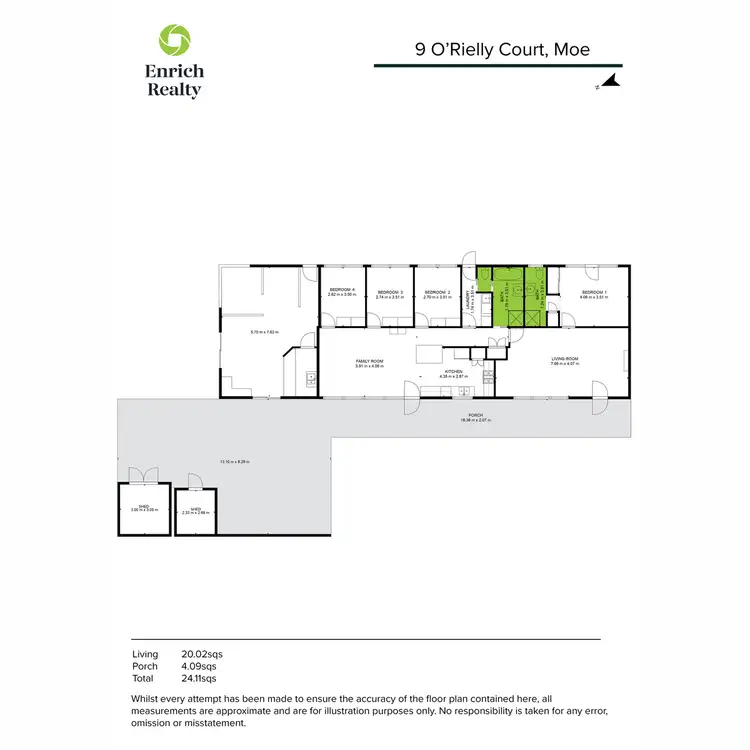 Floorplan of Homely house listing, 9 Oreilly Court, Moe VIC 3825