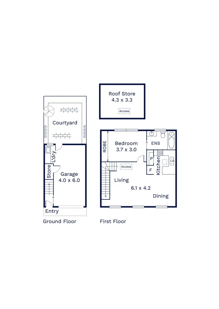Floorplan of Homely townhouse listing, 6 Birch Lane, Kensington VIC 3031