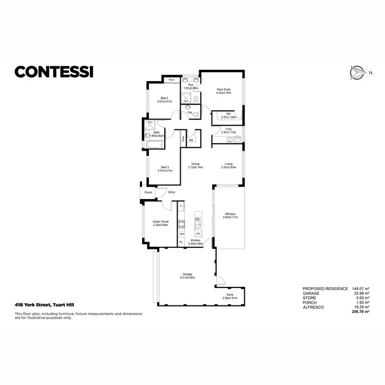 Floorplan of Homely villa listing, 41B York Street, Tuart Hill WA 6060