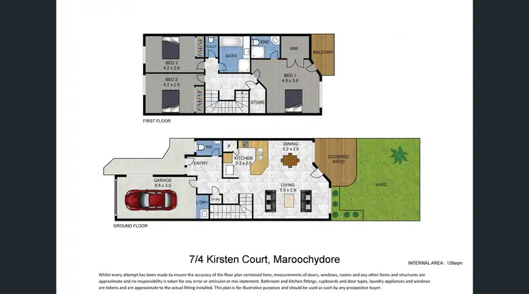 Floorplan of Homely townhouse listing, 7/4 Kirsten Court, Maroochydore QLD 4558