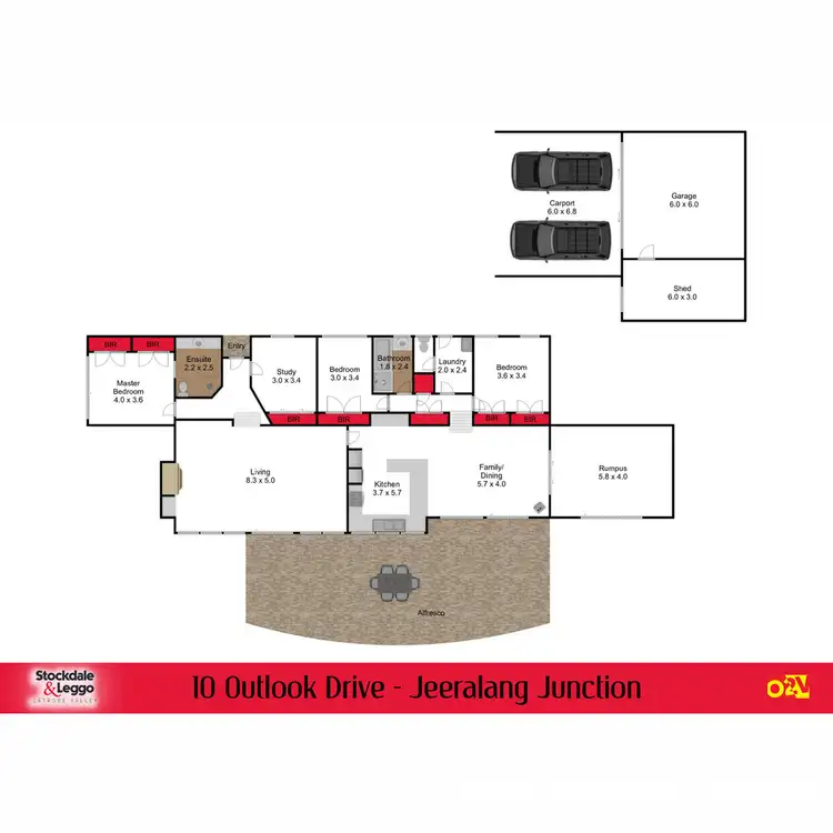 Floorplan of Homely house listing, 10 Outlook Drive, Jeeralang Junction VIC 3840