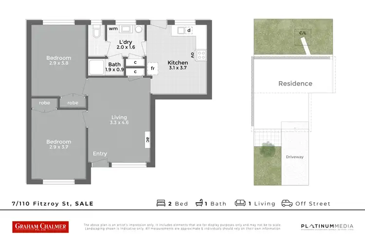 Floorplan of Homely unit listing, 7/110 Fitzroy Street, Sale VIC 3850
