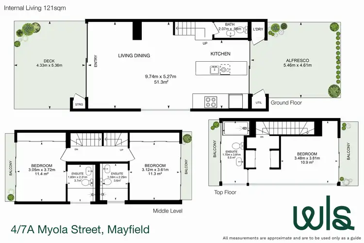 Floorplan of Homely townhouse listing, 4/7a Myola Street, Mayfield NSW 2304