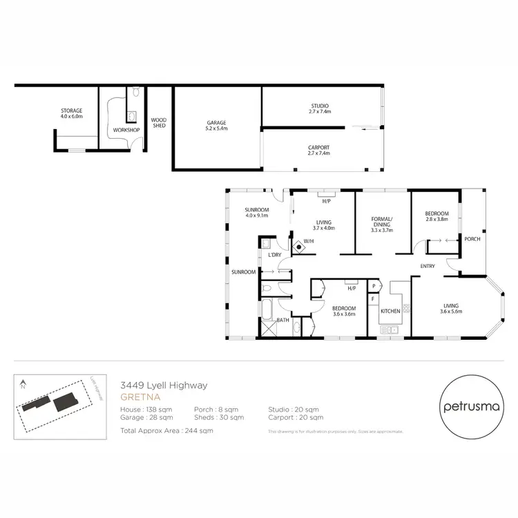 Floorplan of Homely house listing, 3449 Lyell Highway, Gretna TAS 7140