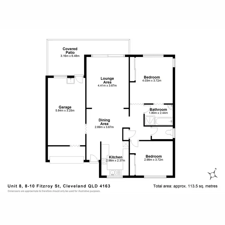 Floorplan of Homely unit listing, 8/8-10 Fitzroy Street, Cleveland QLD 4163