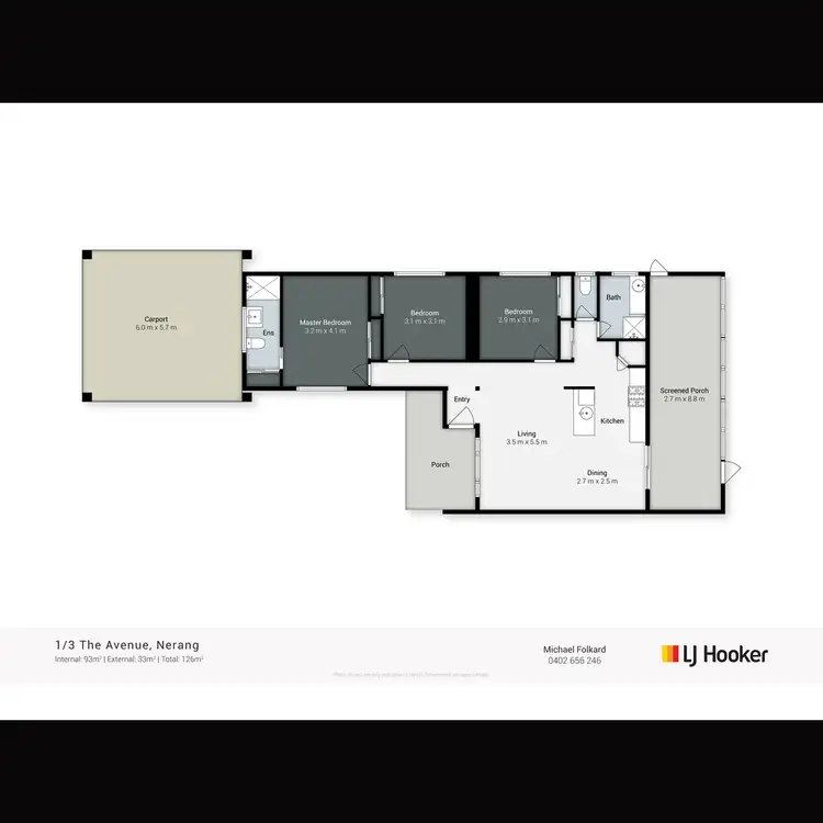 Floorplan of Homely semi-detached listing, 1/3 The Avenue, Nerang QLD 4211