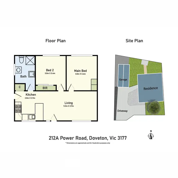 Floorplan of Homely unit listing, A/212 Power Road, Doveton VIC 3177