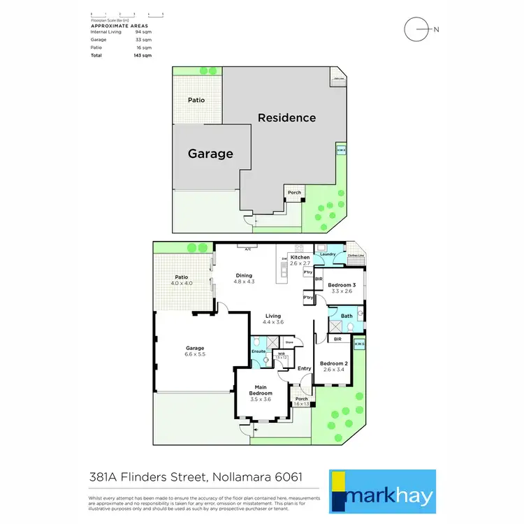 Floorplan of Homely villa listing, 381A Flinders Street, Nollamara WA 6061