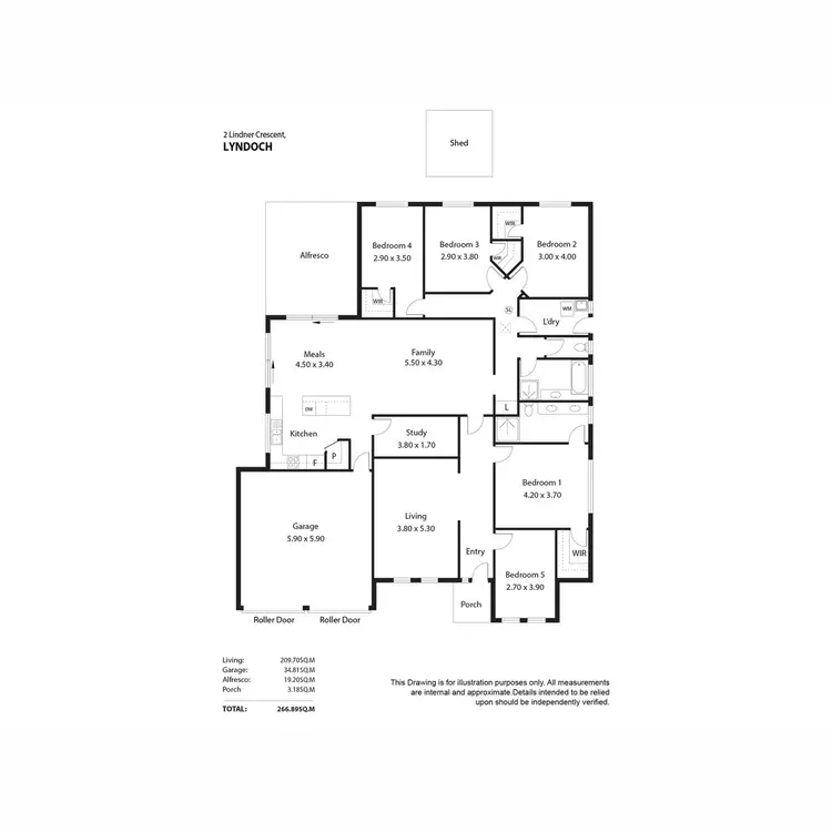 Floorplan of Homely house listing, 2 Lindner Crescent, Lyndoch SA 5351