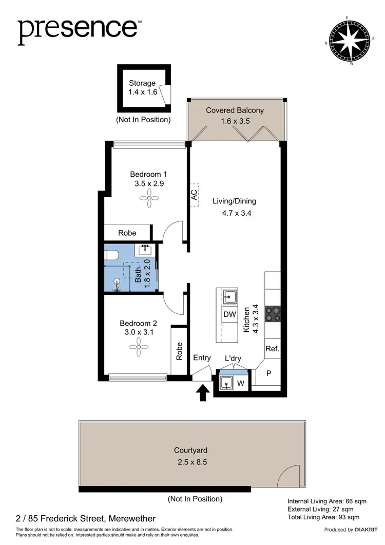 Floorplan of Homely apartment listing, 2/85 Frederick Street, Merewether NSW 2291