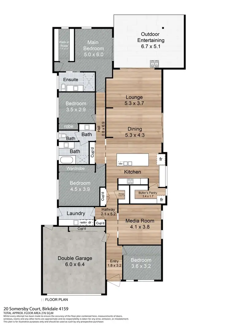 Floorplan of Homely house listing, 20 Somersby Court, Birkdale QLD 4159