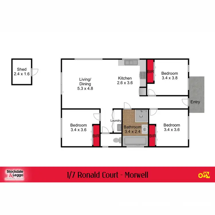 Floorplan of Homely unit listing, 7 Ronald Court, Morwell VIC 3840