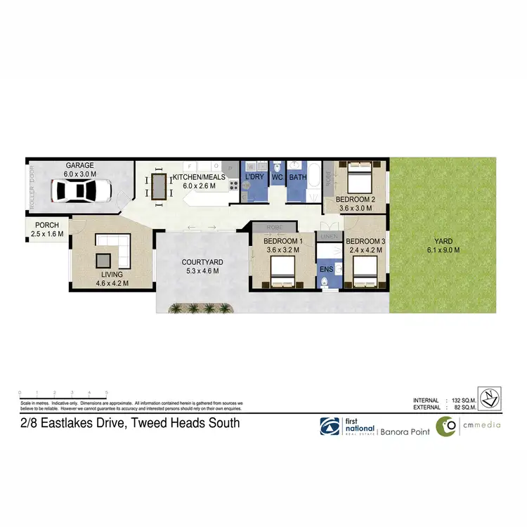 Floorplan of Homely semi-detached listing, 2/8 Eastlakes Drive, Tweed Heads South NSW 2486
