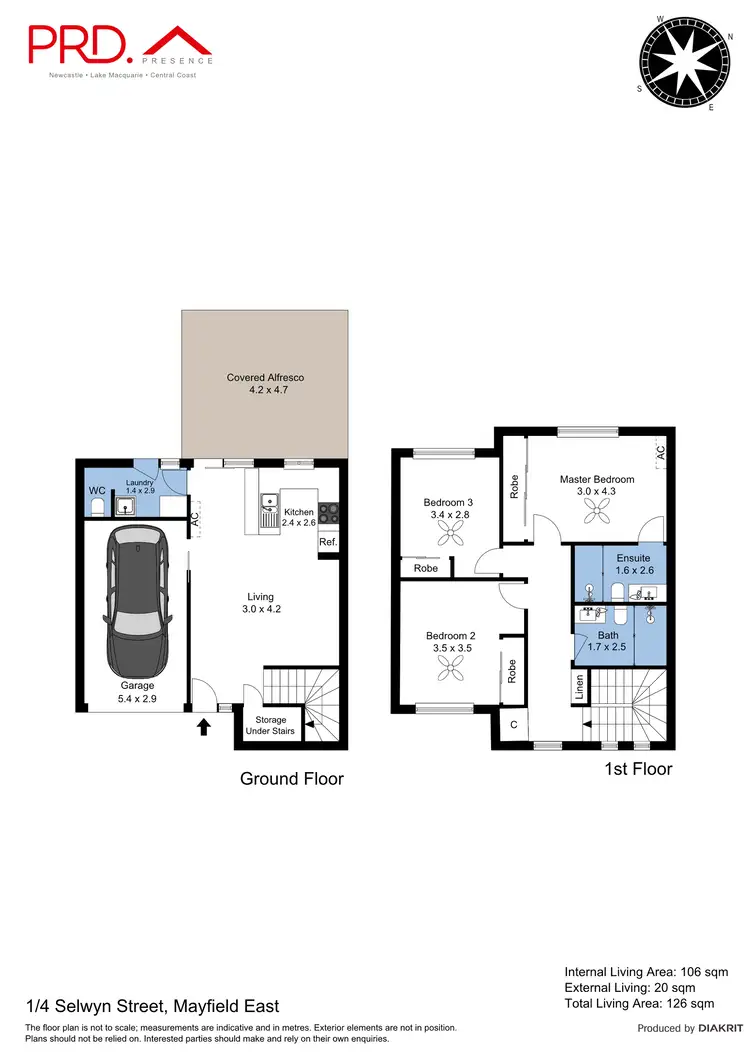 Floorplan of Homely townhouse listing, 1/4A Selwyn Street, Mayfield East NSW 2304