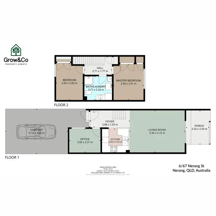 Floorplan of Homely townhouse listing, 6/67 Nerang Street, Nerang QLD 4211