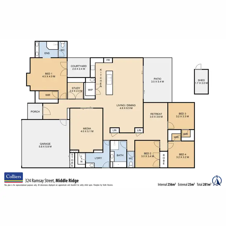 Floorplan of Homely house listing, 324 Ramsay Street, Middle Ridge QLD 4350