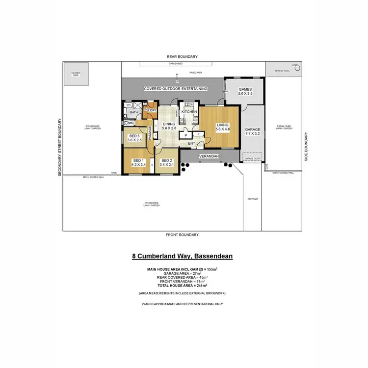Floorplan of Homely house listing, 8 Cumberland Way, Bassendean WA 6054