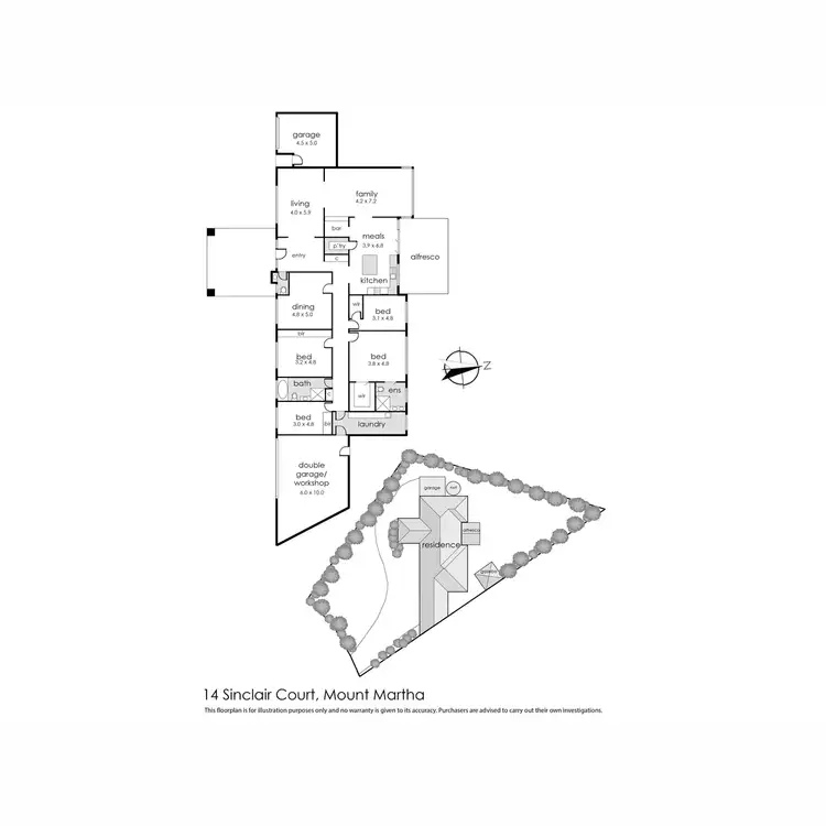 Floorplan of Homely house listing, 14 Sinclair Court, Mount Martha VIC 3934