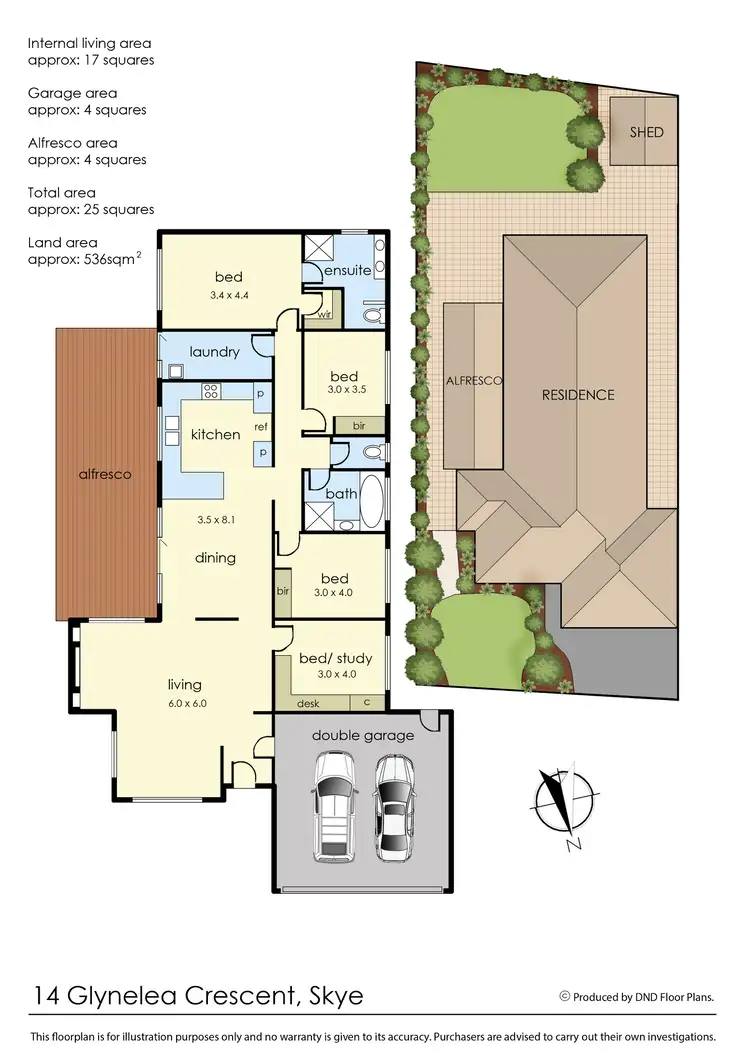 Floorplan of Homely house listing, 14 Glynelea Crescent, Skye VIC 3977