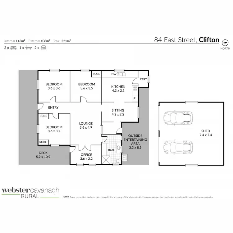 Floorplan of Homely house listing, 84 East Street, Clifton QLD 4361