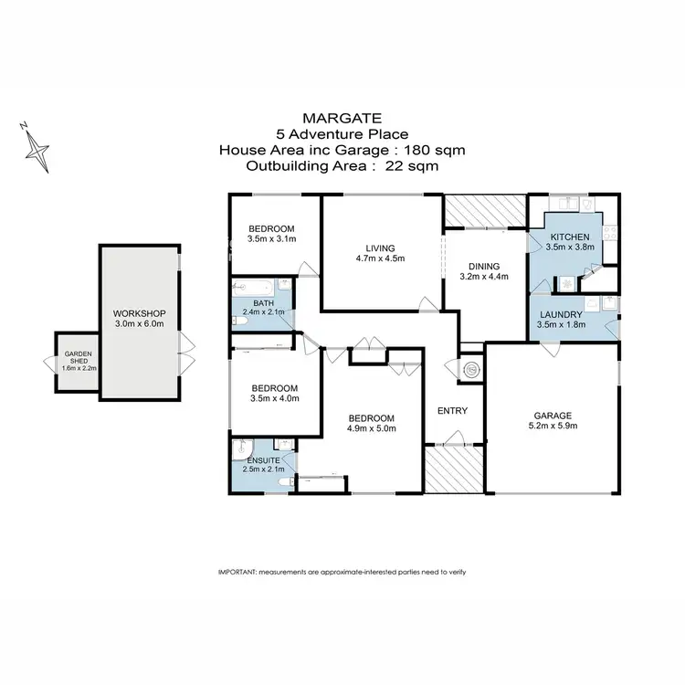 Floorplan of Homely house listing, 5 Adventure Place, Margate TAS 7054