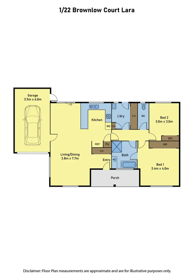 Floorplan of Homely house listing, 1/22 Brownlow Court, Lara VIC 3212