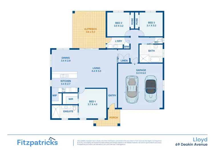 Floorplan of Homely house listing, 69 Deakin Avenue, Lloyd NSW 2650